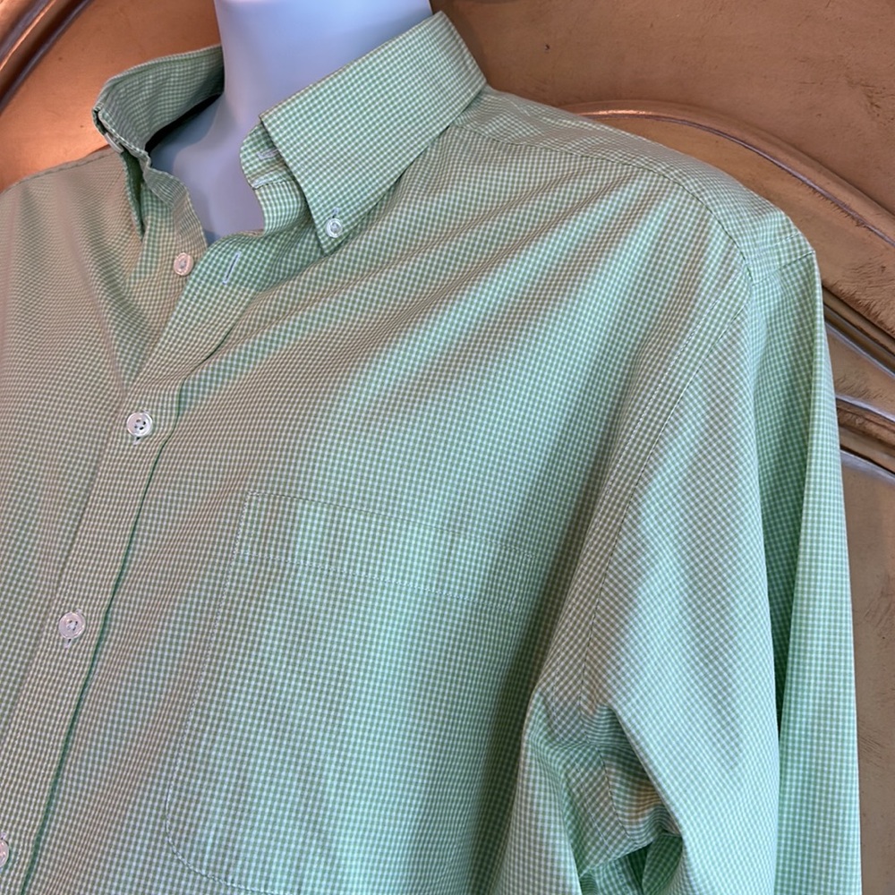 Roundtree & Yorke Lime Checked Button Down - image 2